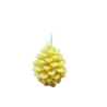 Open pine cone beeswax candle