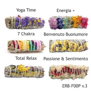 SALVIA BIANCA con FIORI “FLOWER POWER PACK” (6 SMUDGE MISTI)