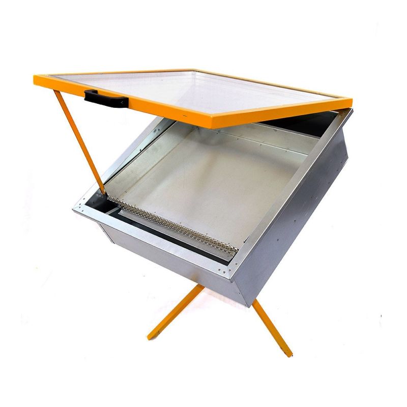 Galvanized rotating solar wax waxer 70 x 70 cm