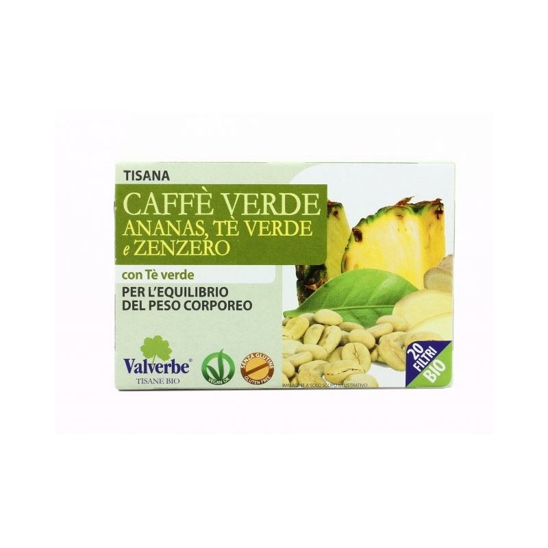 Tisane de café vert bio à l'ananas, thé vert et gingembre