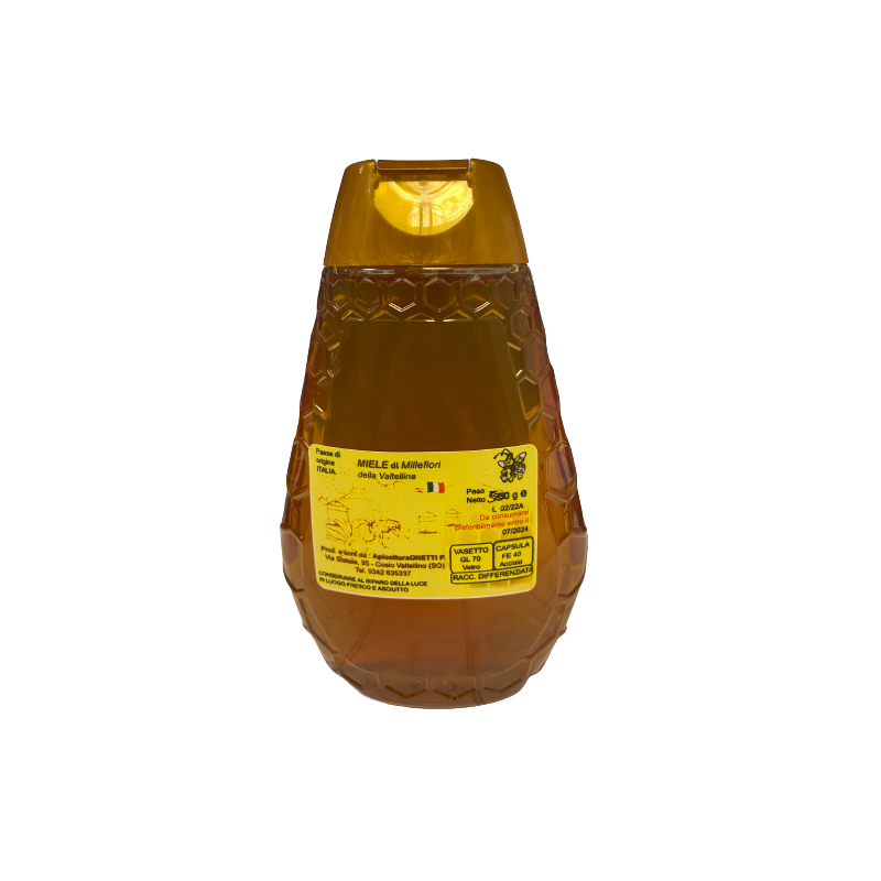 Mixed flower honey in 500 g squeezer