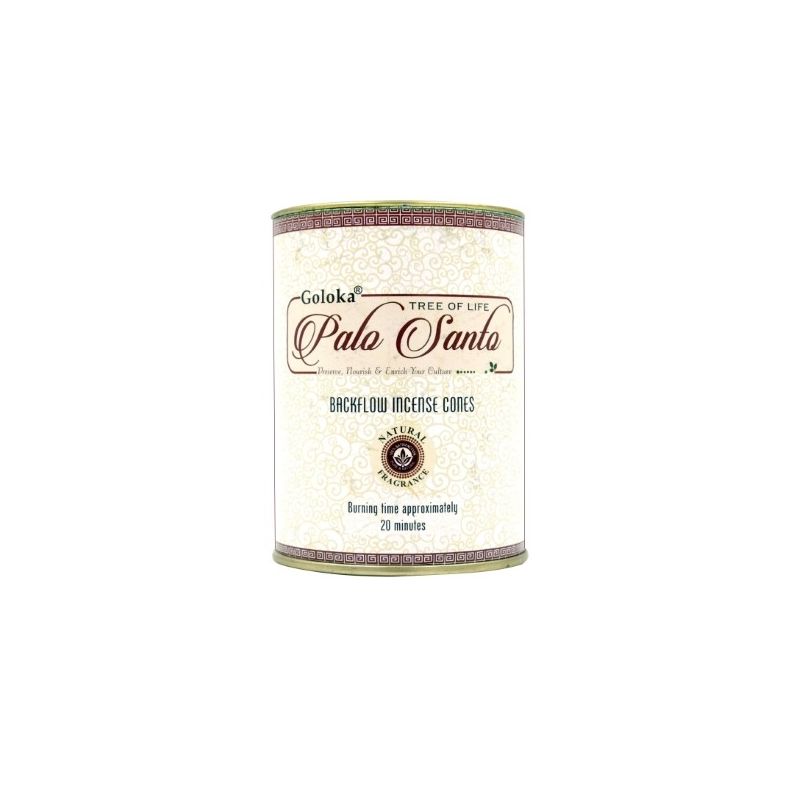 Can of 24 back flow goloka palo santo cones