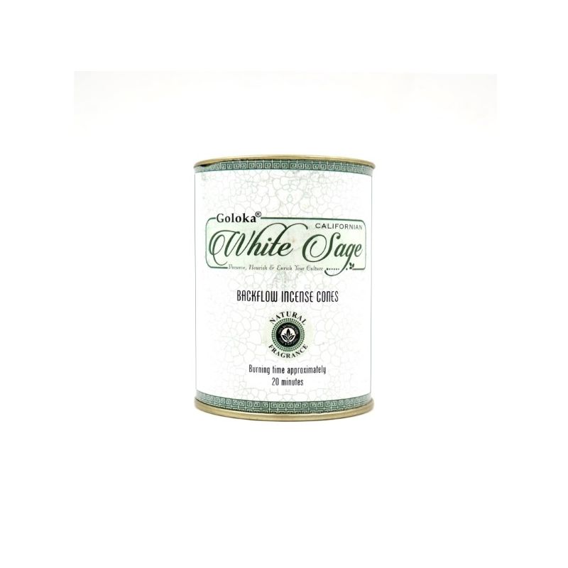 24 boîtes de conserve back flow goloka white sage