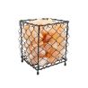 Iron basket lamp with Himalayan pink salt pieces