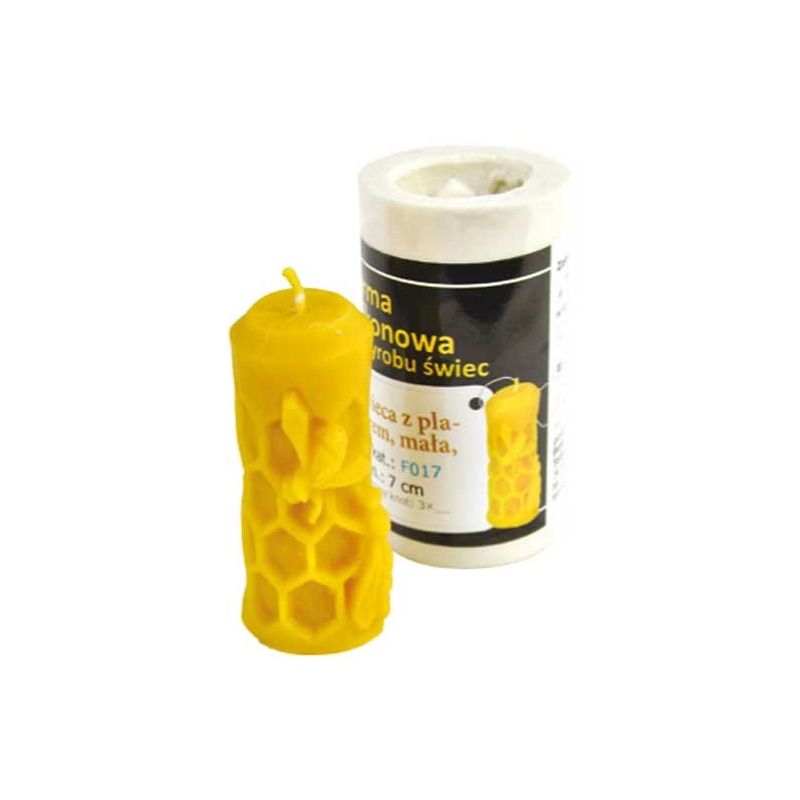 Molde de silicona para vela con abeja impresa (h 70 mm)