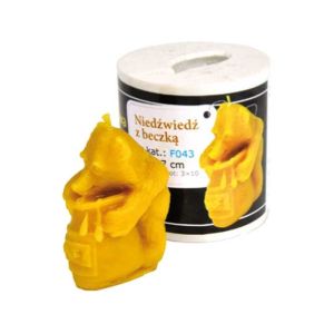 Silicone MOLD For Candle BEAR WITH HONEY BARREL