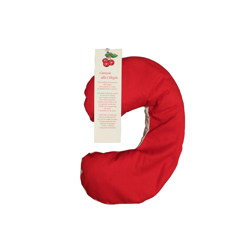 Cherry kernel "cornetto" pillow - made in italy