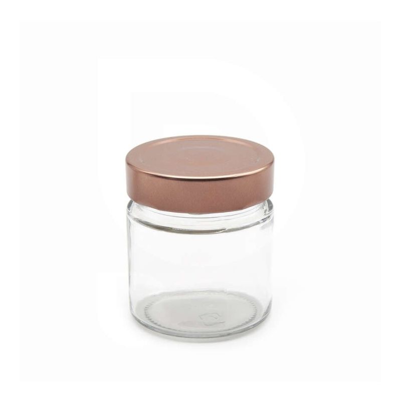 Glass jar ergo 212 to70 high - 212 ml with Cap deep h18 TO70