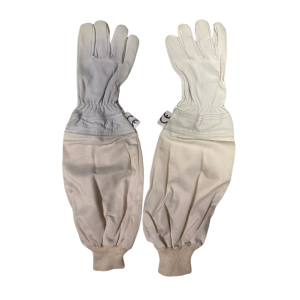 Gants en cuir pour apiculture avec manchon en coton