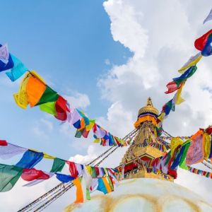 Prayer flags mantra om mani padme hum