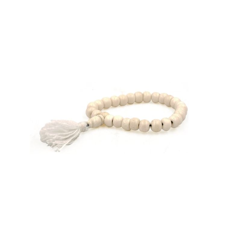 Pulsera tibetana de hueso blanco