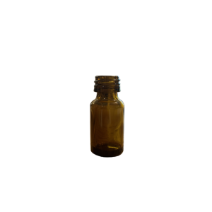 Yellow glass round bottle 5 ml with flush mouth dropper and Cap with security