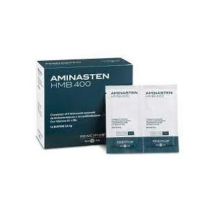 Principium Aminasten HMB 400 - FOOD SUPPLEMENT OF ESSENTIAL AMINO ACIDS, HMB, AND GROUP B VITAMINS, IN SACHETS