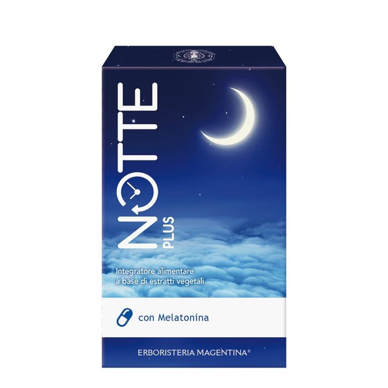 Capsule night plus with melatonin - supplement for relaxation and good sleep - 60 Caplets