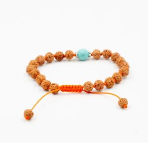 Rudra bracelet and Turquoise inserts (23 seeds) - MANTRAbeads