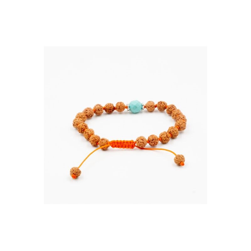 Rudra bracelet and Turquoise inserts (23 seeds) - MANTRAbeads