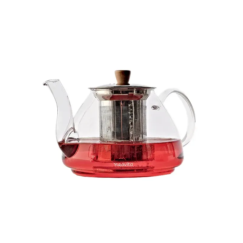 Marigold glass teapot with steel filter 1000 ml - Neavita