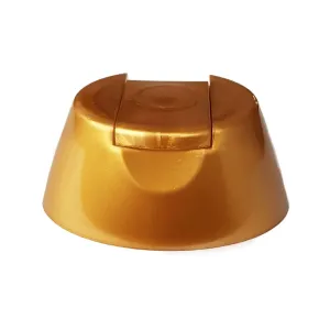 Cap flip top with anti drip valve gold color